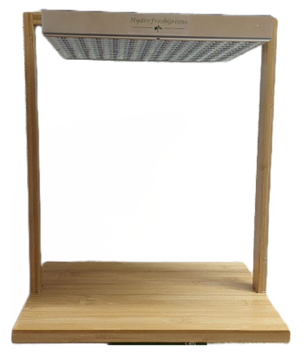 Bamboo Light Stand with grow light